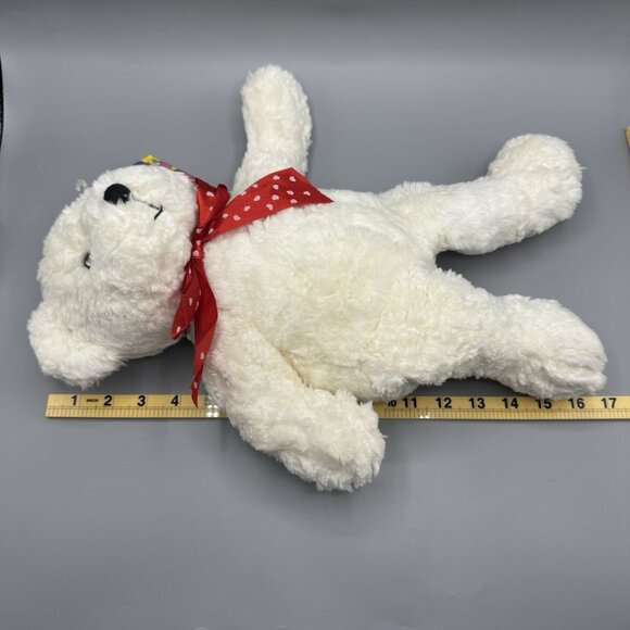 Vintage Kellytoy 1996 White Valentine Teddy Bear Plush 17" - Picture 9 of 9